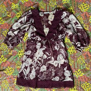 Y2K Era Forever 21 Boho Floral & Polka Dot Blouse